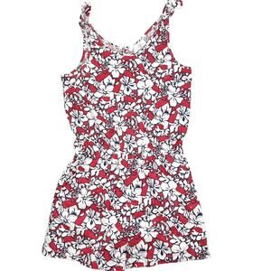 Vineyard Vines Red Hibiscus Romper